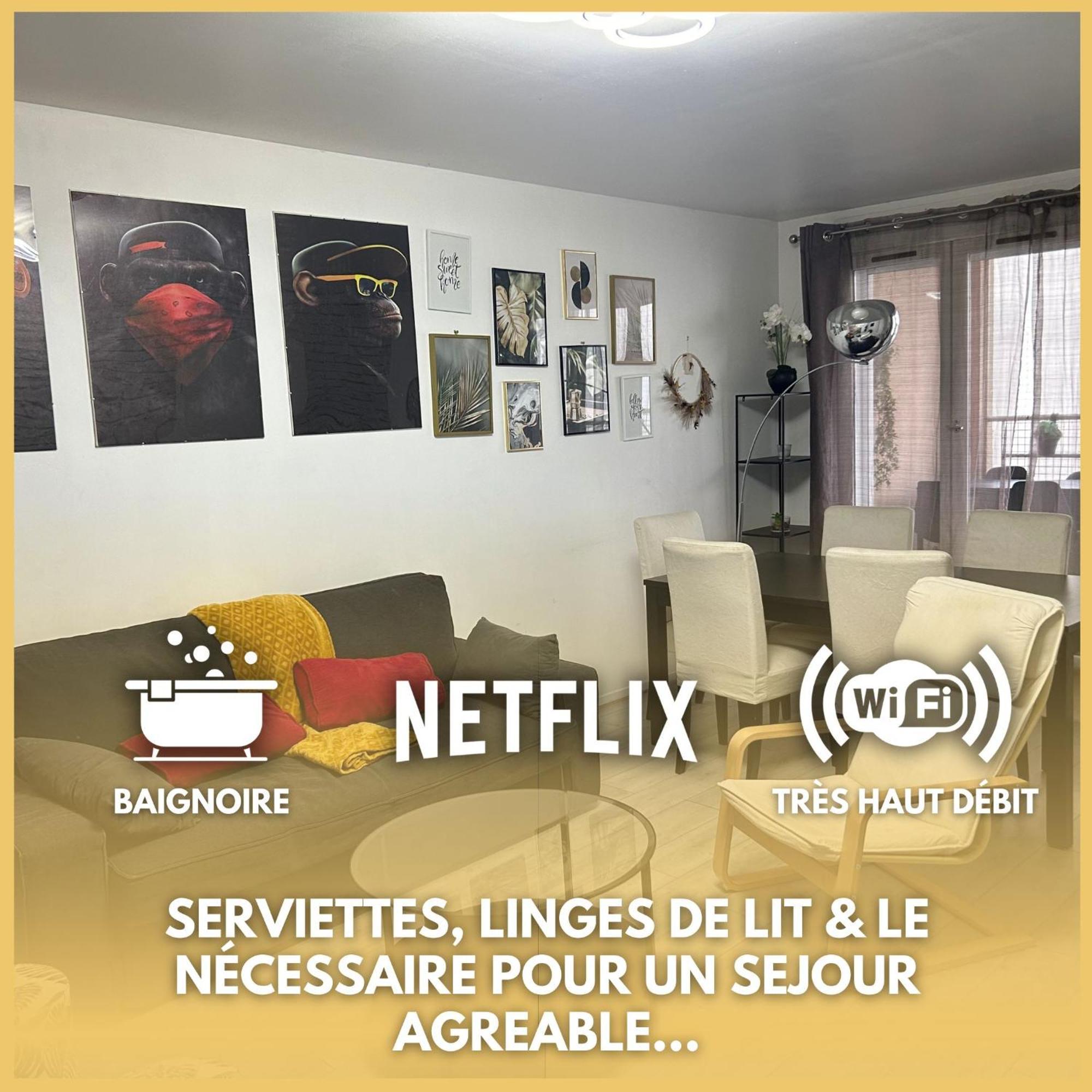 Appartement - Proche Rer - 2 Chambres & 4 Lits Double - Paris Orly Courcouronnes Eksteriør bilde